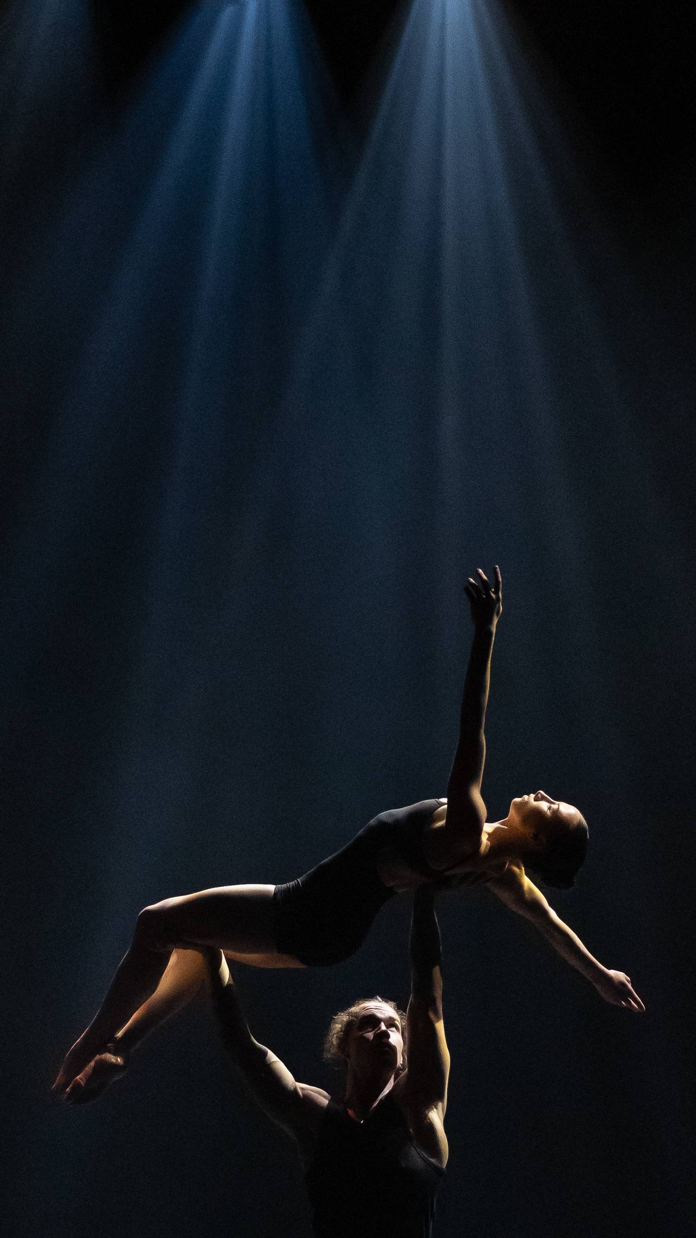 Two dancers in a lift, Triptych